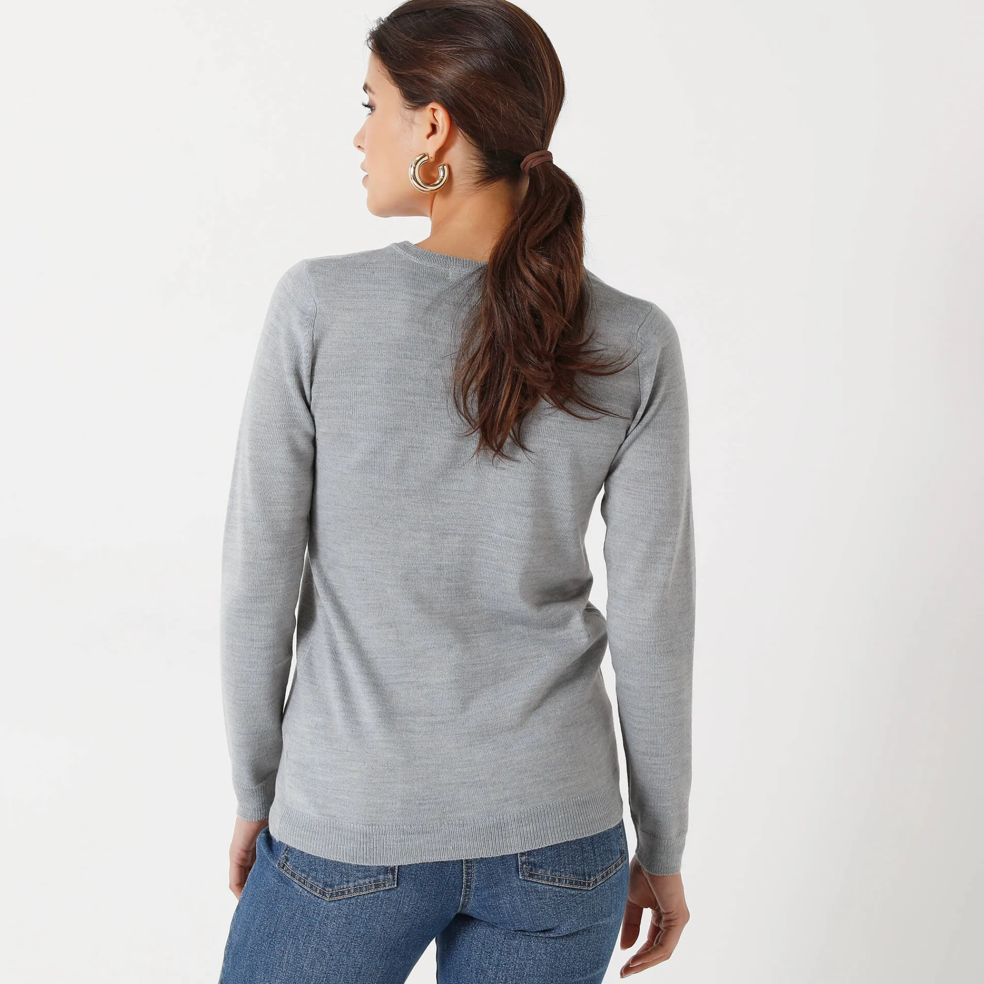 Trui En Vest<Blancheporte Effen cardigan met kasjmiertouch chiné grijs