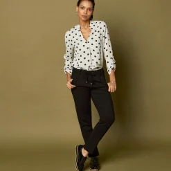 Broek<Blancheporte Effen chino broek, milanotricot zwart