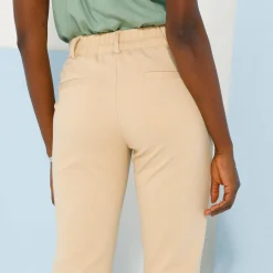 Broek<Blancheporte Effen chino broek, milanotricot zandkleur