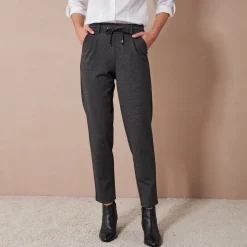 Broek<Blancheporte Effen chino broek, milanotricot chiné antraciet