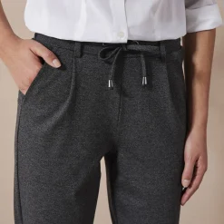 Broek<Blancheporte Effen chino broek, milanotricot chiné antraciet