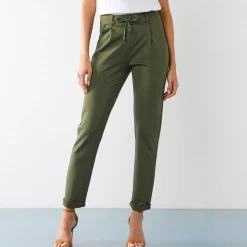 Broek<Blancheporte Effen chino broek, milanotricot kaki