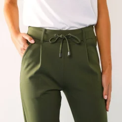Broek<Blancheporte Effen chino broek, milanotricot kaki