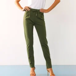 Broek<Blancheporte Effen chino broek, milanotricot kaki