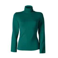 T-Shirt En Topje|Trui En Vest<Blancheporte Effen coltrui in stretchstof dennengroen