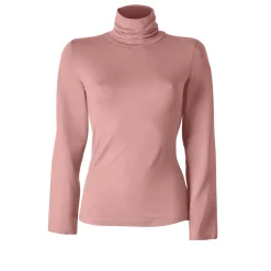 T-Shirt En Topje|Trui En Vest<Blancheporte Effen coltrui in stretchstof blushroze