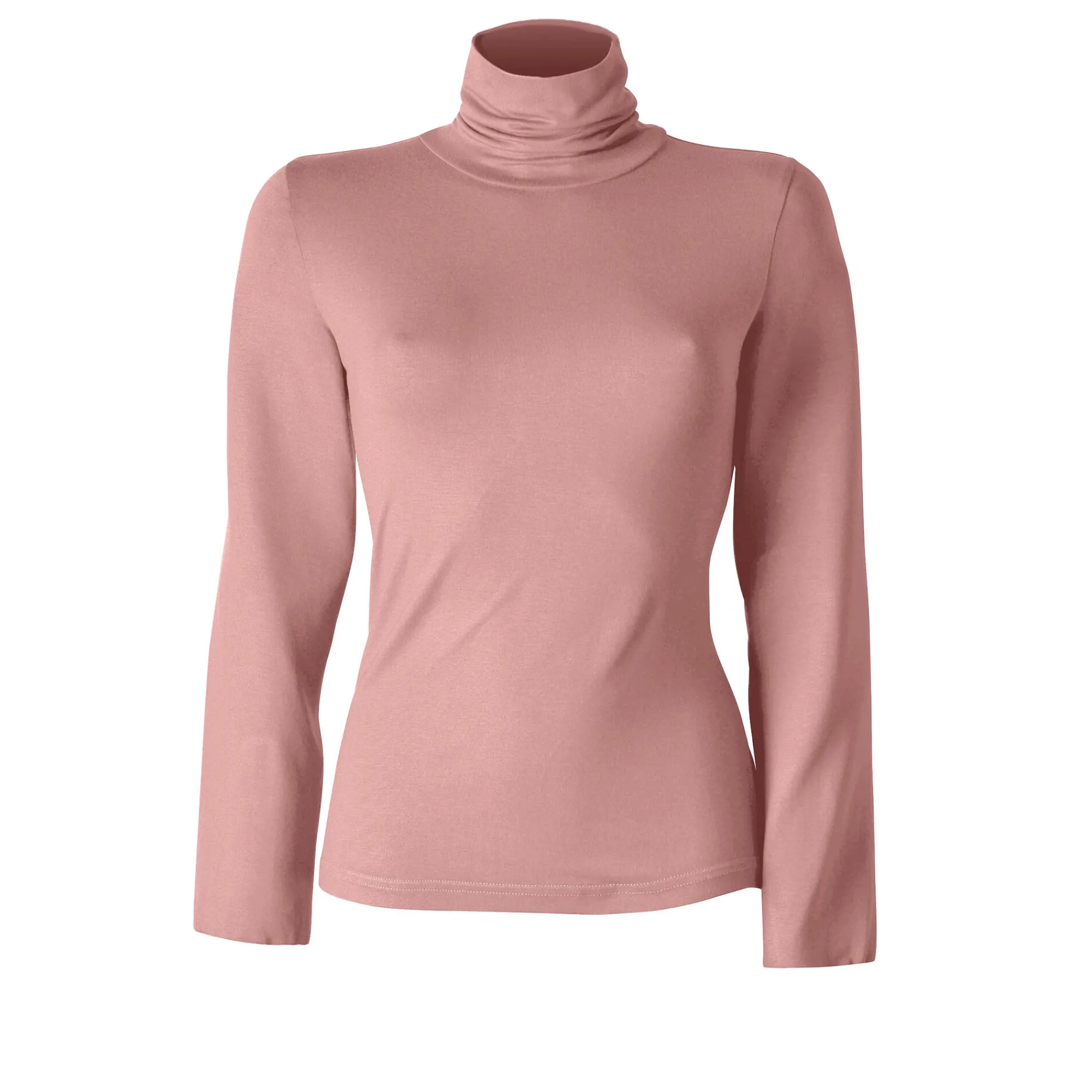 T-Shirt En Topje|Trui En Vest<Blancheporte Effen coltrui in stretchstof blushroze