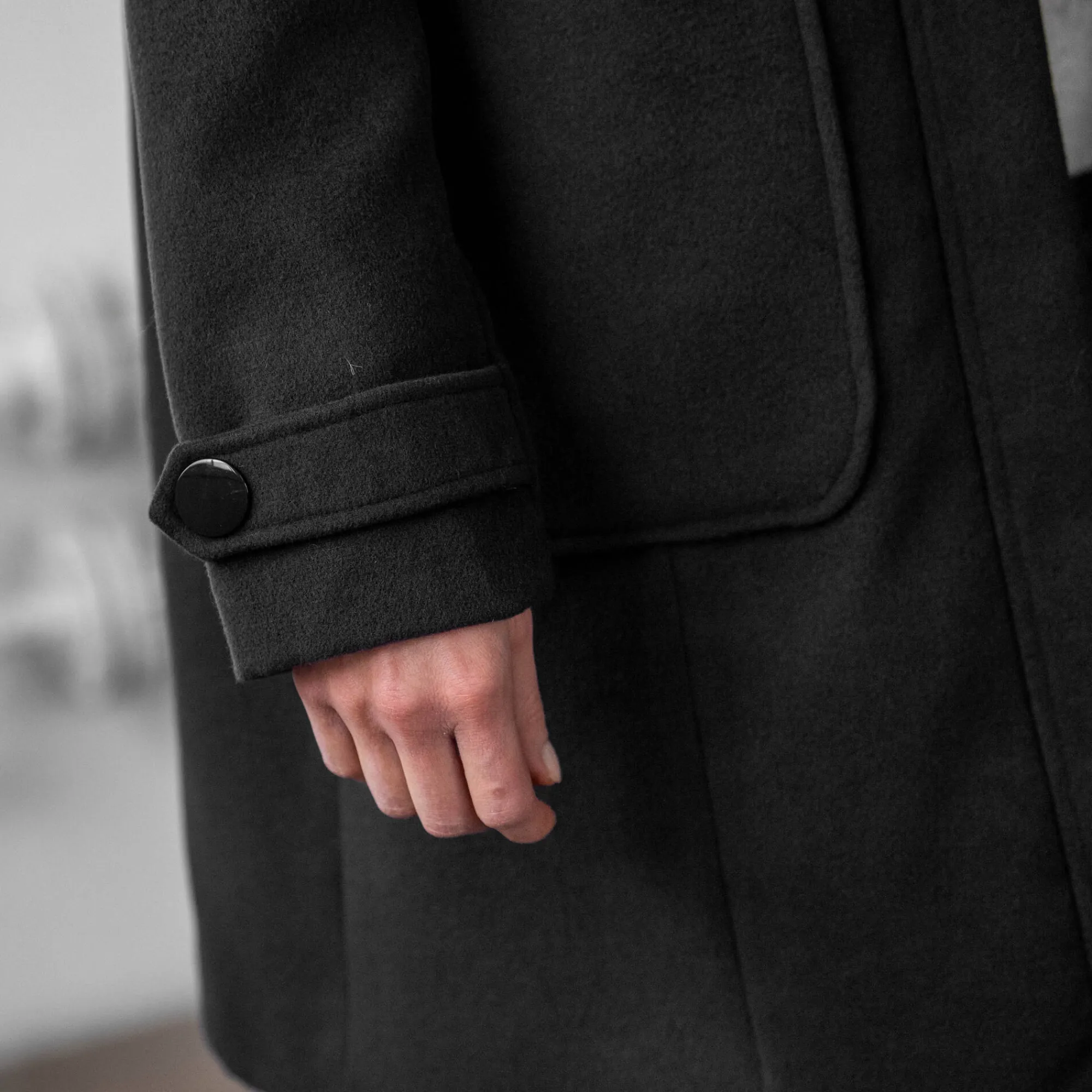 Jas En Mantel<Blancheporte Effen duffelcoat met kap in nepbont zwart