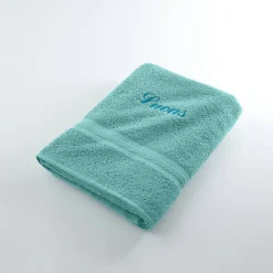 Badhanddoek|Handdoek En Badlaken Kids<Colombine Effen handdoek, zacht comfort, personaliseerbaar watergroen
