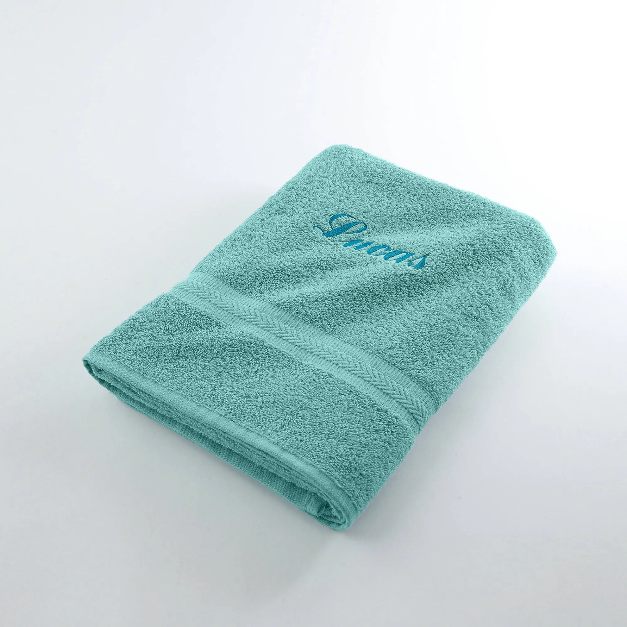 Badhanddoek|Handdoek En Badlaken Kids<Colombine Effen handdoek, zacht comfort, personaliseerbaar watergroen
