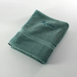 Badhanddoek|Handdoek En Badlaken Kids<Colombine Effen handdoek, zacht comfort, personaliseerbaar eucalyptus