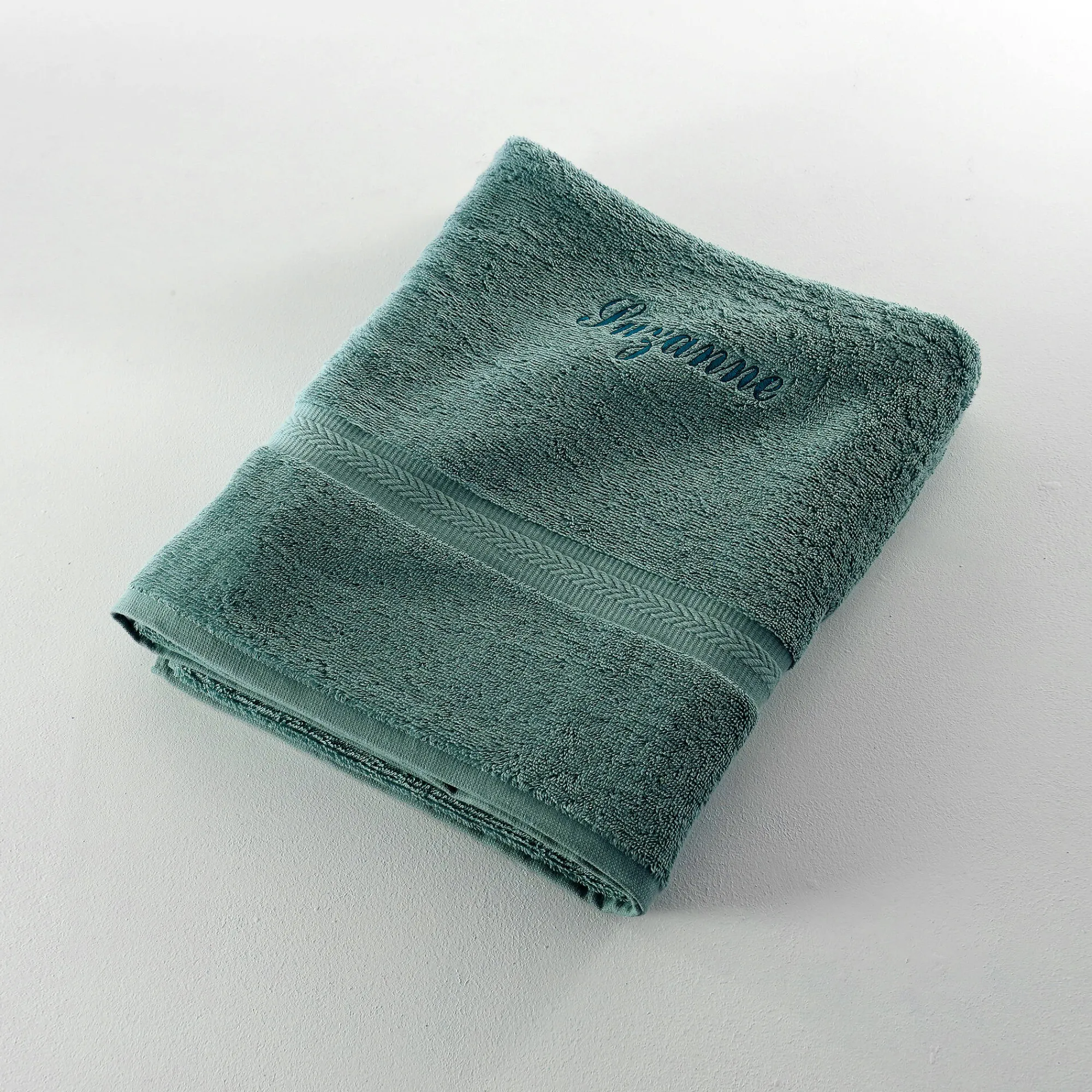 Badhanddoek|Handdoek En Badlaken Kids<Colombine Effen handdoek, zacht comfort, personaliseerbaar eucalyptus