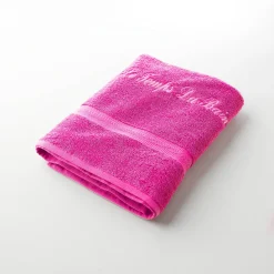 Badhanddoek|Handdoek En Badlaken Kids<Colombine Effen handdoek, zacht comfort, personaliseerbaar fuchsia