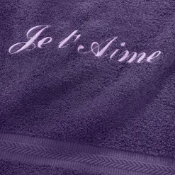 Badhanddoek|Handdoek En Badlaken Kids<Colombine Effen handdoek, zacht comfort, personaliseerbaar aubergine