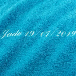 Badhanddoek|Handdoek En Badlaken Kids<Colombine Effen handdoek, zacht comfort, personaliseerbaar turkoois