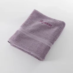 Badhanddoek|Handdoek En Badlaken Kids<Colombine Effen handdoek, zacht comfort, personaliseerbaar lavendel