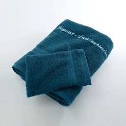 Badhanddoek|Handdoek En Badlaken Kids<Colombine Effen handdoek, zacht comfort, personaliseerbaar pauwblauw