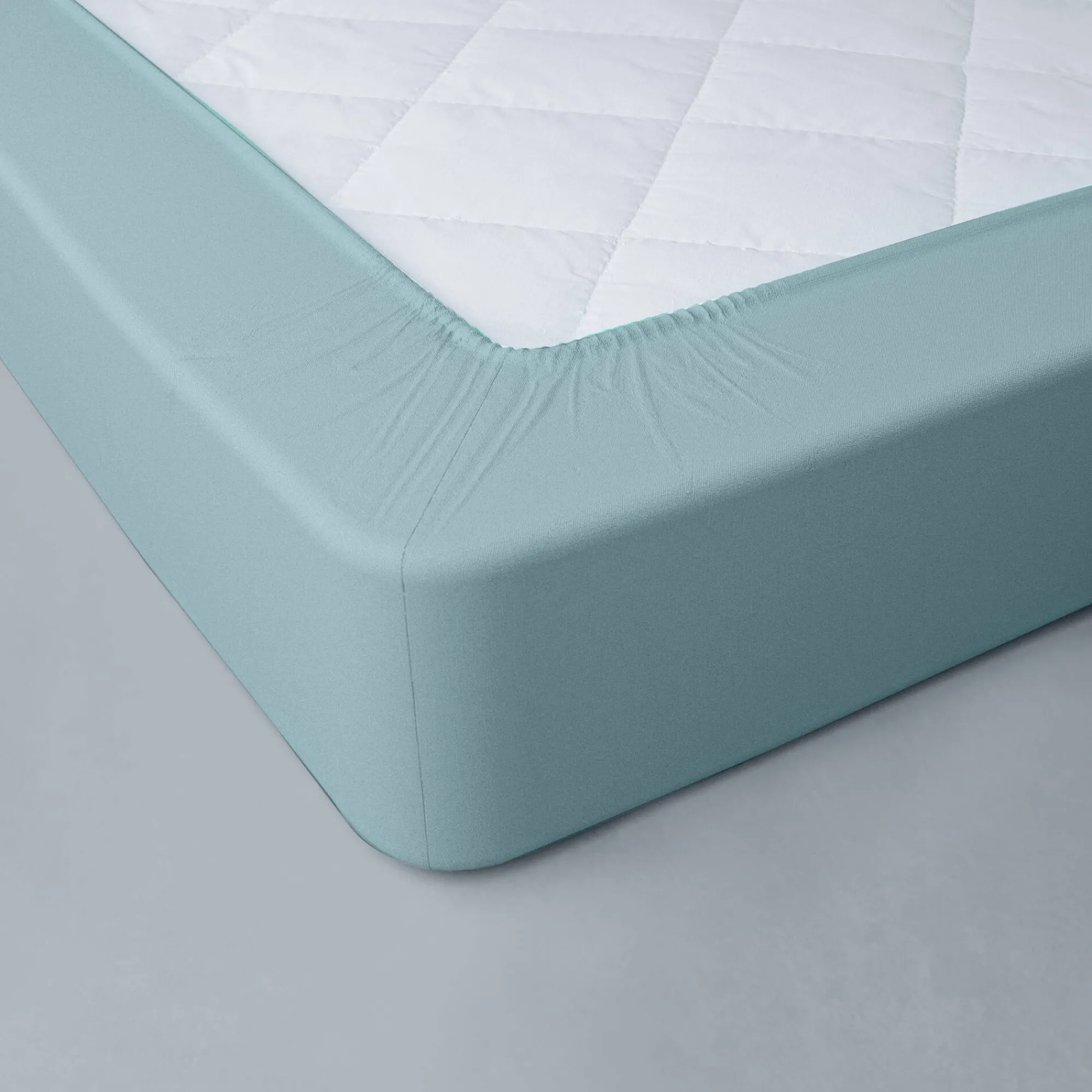 Hoeslaken<Colombine Effen hoeslaken in jersey, hoekdiepte 40 cm celadon