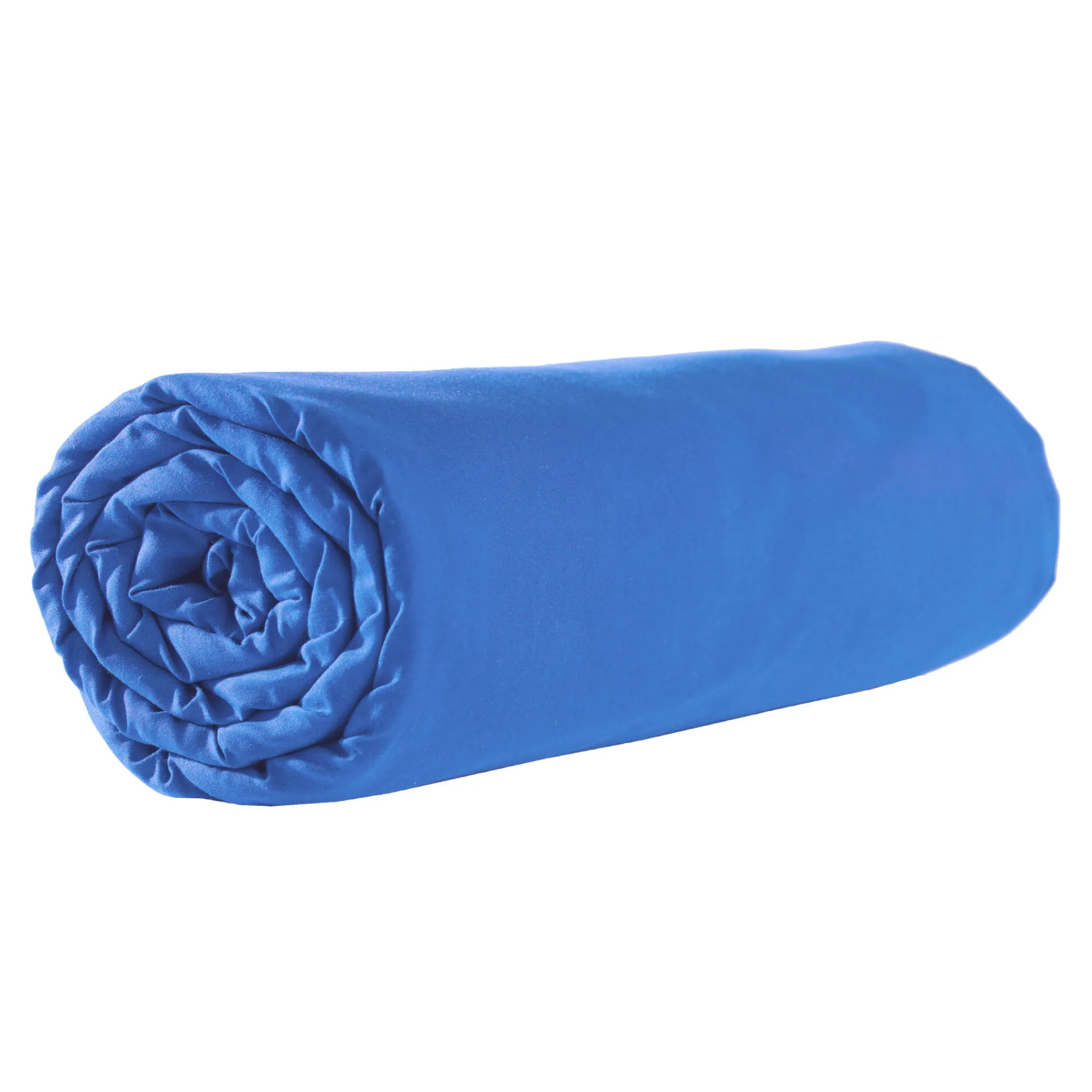 Hoeslaken<Colombine Effen hoeslaken in jersey, hoekdiepte 40 cm oceaanblauw
