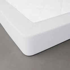 Hoeslaken<Blancheporte Effen hoeslaken in katoenbatist, hoeken van 40 cm wit