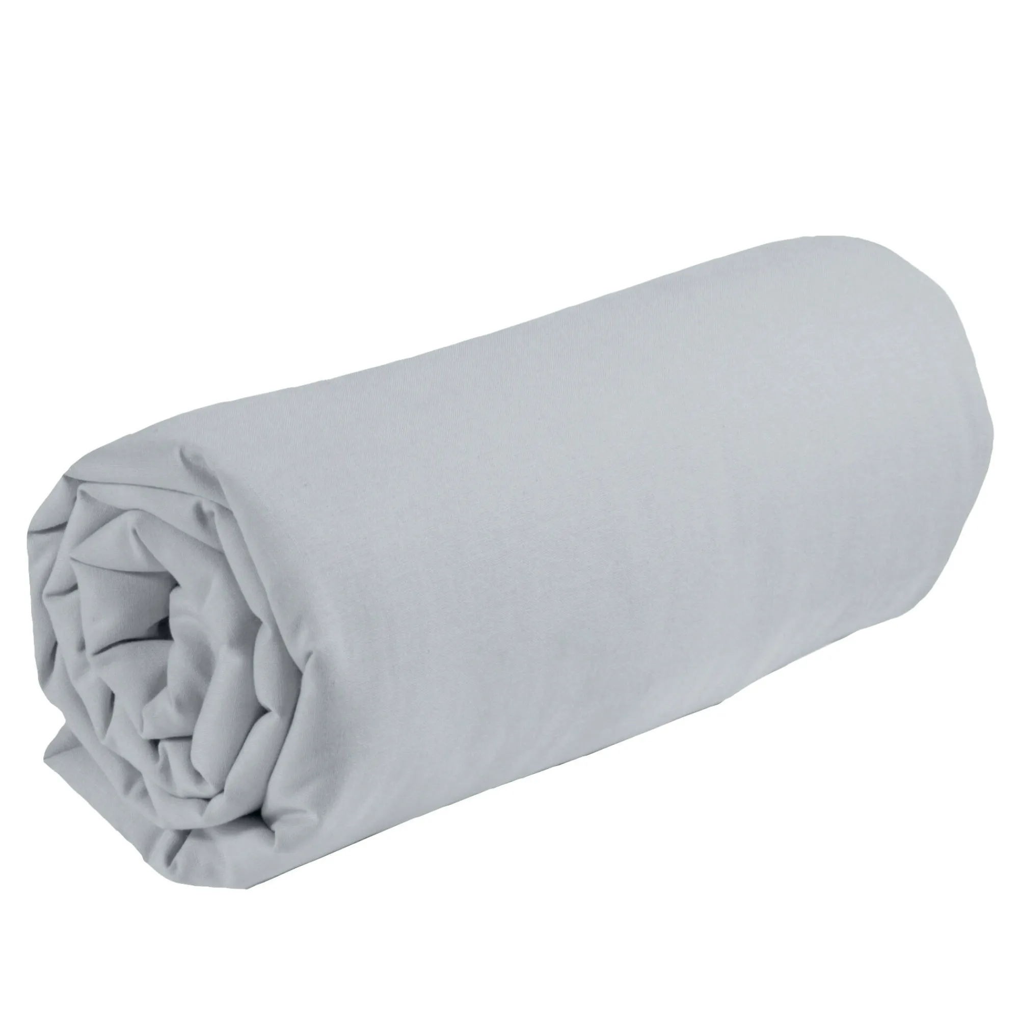 Hoeslaken<Colombine Effen hoeslaken in polyester-katoen, hoekdiepte 32 cm parelgrijs
