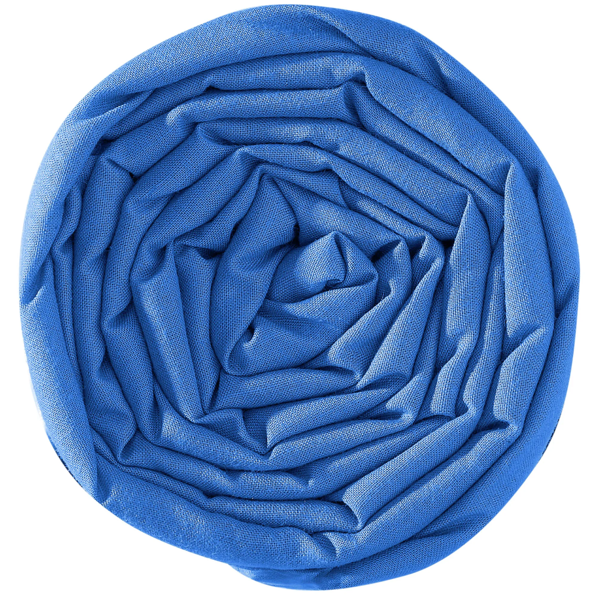 Hoeslaken<Colombine Effen hoeslaken in polyester-katoen, hoekdiepte 32 cm oceaanblauw