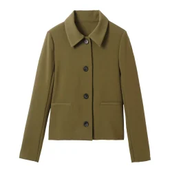 Jas En Mantel<Blancheporte Effen korte blazer, kleine lengtes kaki