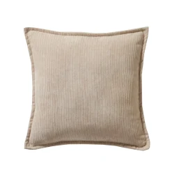 Kussen<Blancheporte Effen kussen in ribvelours beige