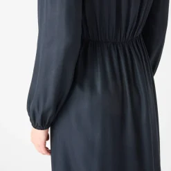 Feestoutfits Dames|Jurk<Blancheporte Effen lange jurk met V-hals zwart