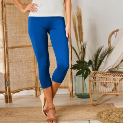 Legging<Blancheporte Effen 3/4-legging - set van 2 blauw / zwart
