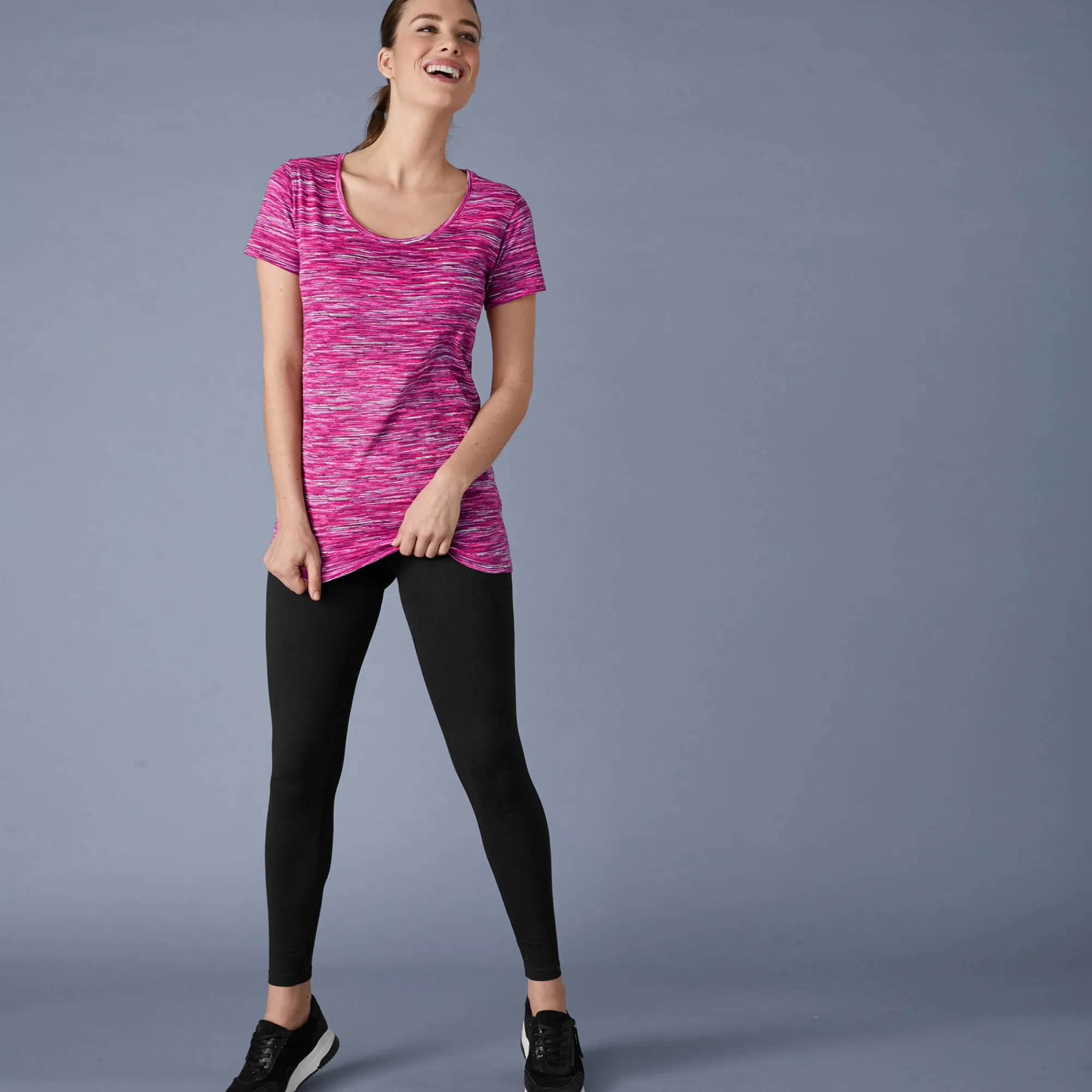 Legging|Broek<Blancheporte Effen legging in biokatoen zwart