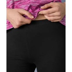 Legging|Broek<Blancheporte Effen legging in biokatoen zwart