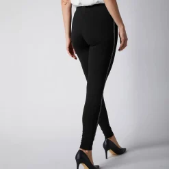 Legging<Blancheporte Effen legging met glanzende baan zwart