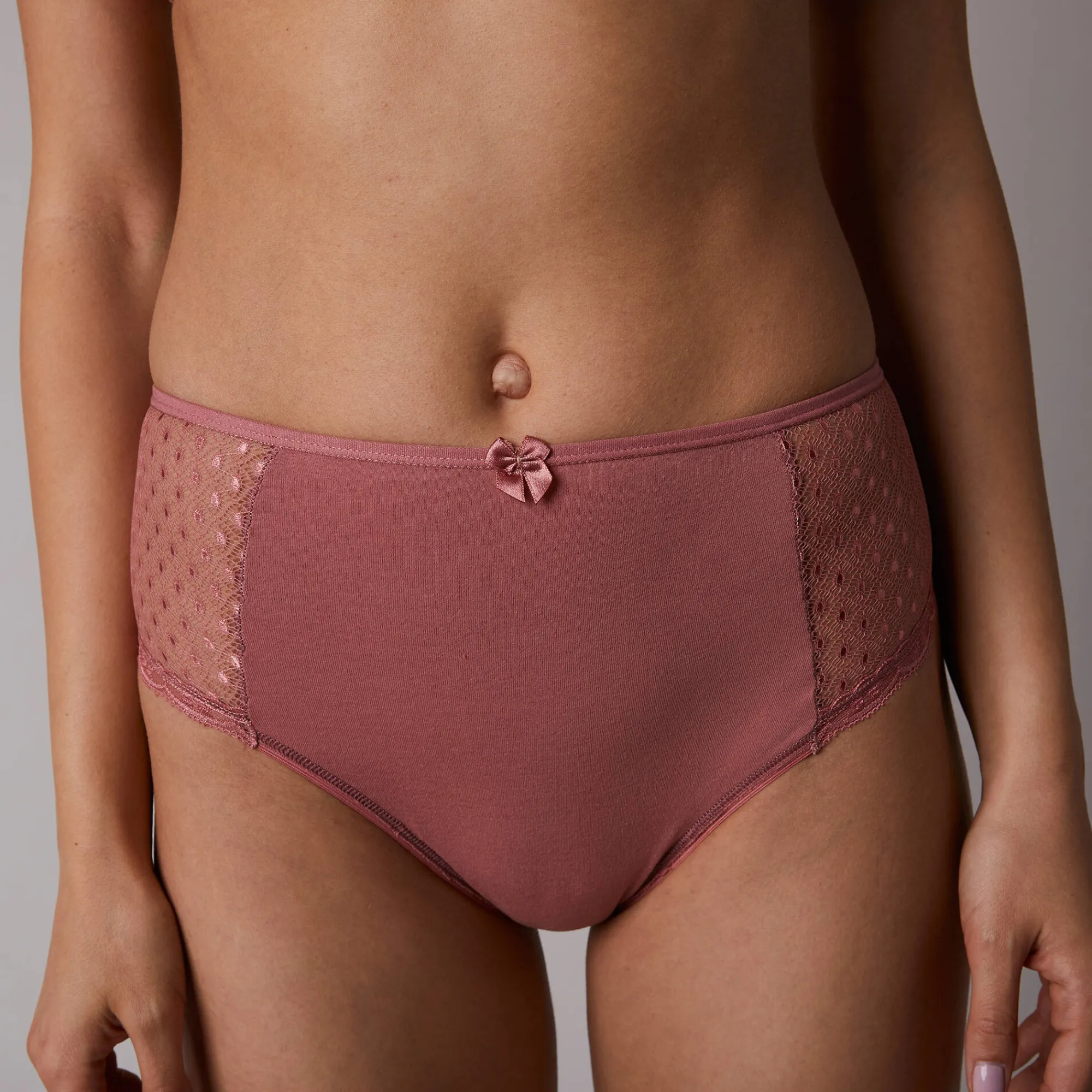 Slip En Shorty<Confidence Lingerie Effen maxibroekje in katoen en kant met bloemenprint Tropea - set van 4 granaatrood + zwart