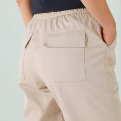 Broek<Blancheporte Effen mom fit 7/8-broek, katoen beige