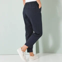 Broek<Blancheporte Effen mom fit 7/8-broek, katoen marine