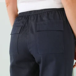 Broek<Blancheporte Effen mom fit 7/8-broek, katoen marine