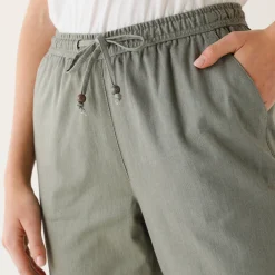 Broek<Blancheporte Effen mom fit 7/8-broek, katoen kaki