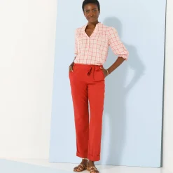 Broek<Blancheporte Effen, nauwsluitende broek met 7/8-model, soepel materiaal terracotta
