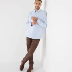 Feestoutfits Heren|T-Shirt, Hemd En Polo<Blancheporte Effen Oxford-hemd met knoopsluiting en lange mouwen hemelsblauw
