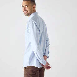 Feestoutfits Heren|T-Shirt, Hemd En Polo<Blancheporte Effen Oxford-hemd met knoopsluiting en lange mouwen hemelsblauw