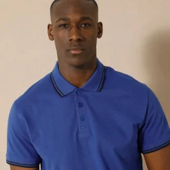 T-Shirt, Hemd En Polo<Blancheporte Effen polo in piquétricot met korte mouwen blauw