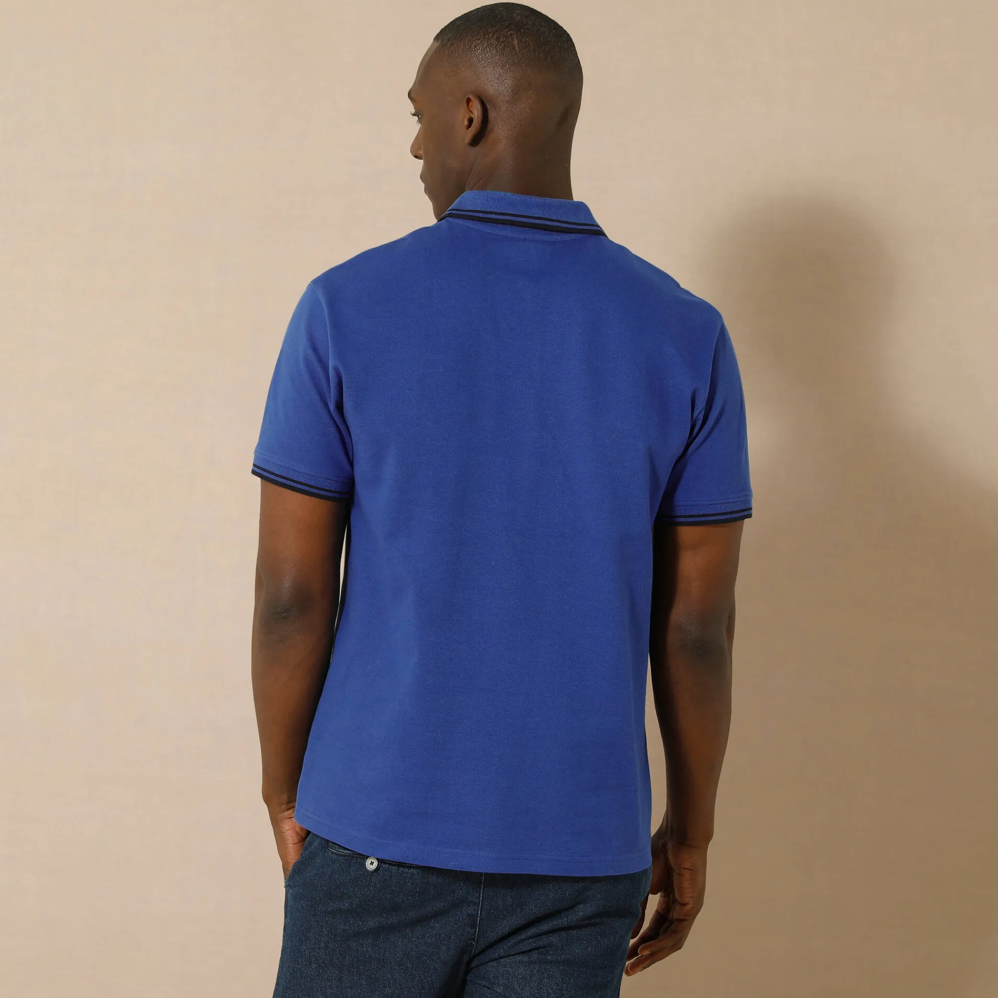 T-Shirt, Hemd En Polo<Blancheporte Effen polo in piquétricot met korte mouwen blauw