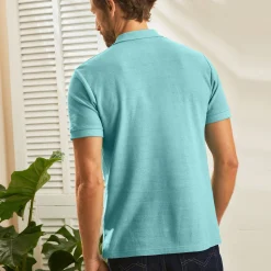 T-Shirt, Hemd En Polo<Blancheporte Effen polo in piquétricot met korte mouwen watergroen