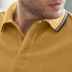 T-Shirt, Hemd En Polo<Blancheporte Effen polo in piquétricot met korte mouwen honing