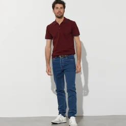 T-Shirt, Hemd En Polo<Blancheporte Effen polo in piquétricot met korte mouwen bordeaux