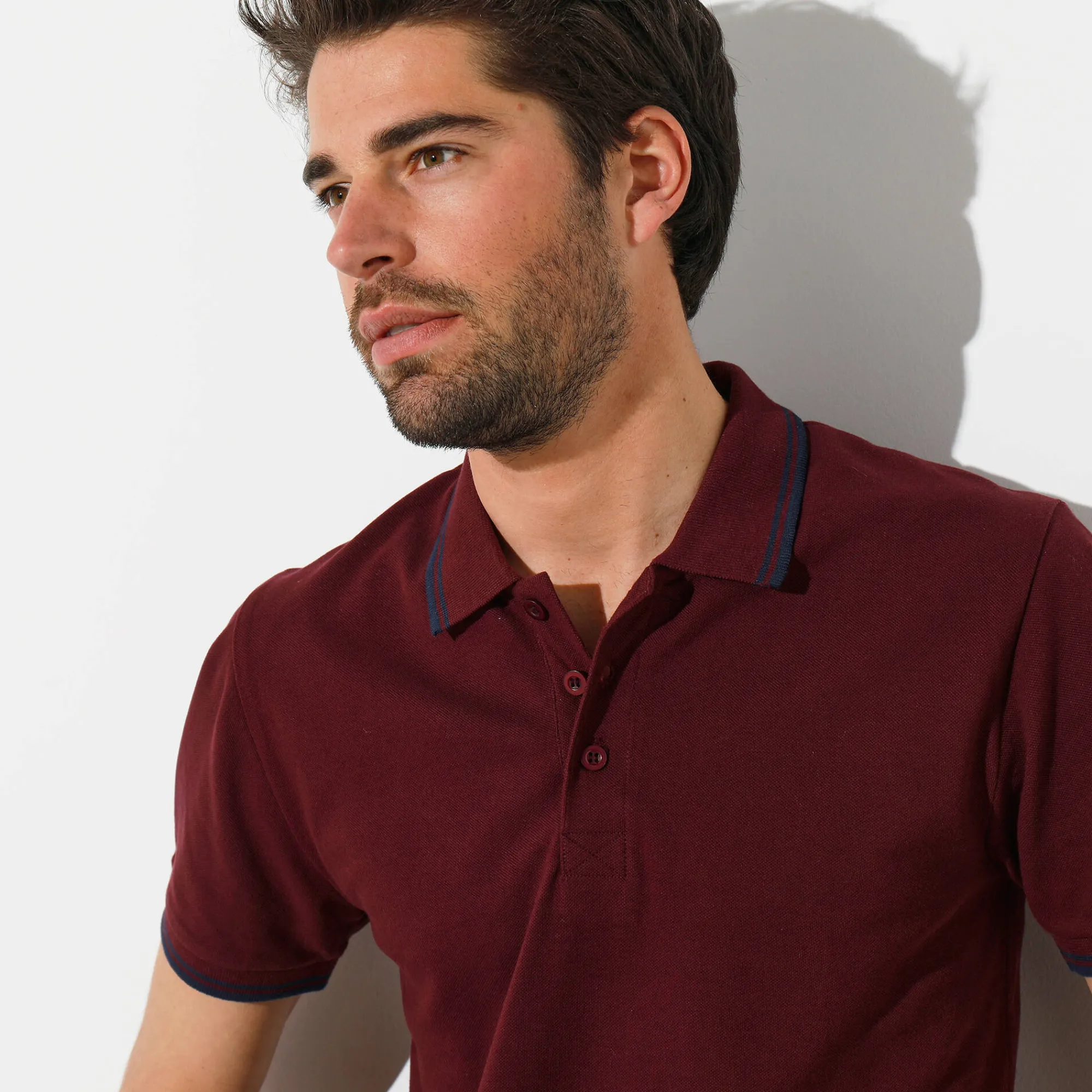 T-Shirt, Hemd En Polo<Blancheporte Effen polo in piquétricot met korte mouwen bordeaux