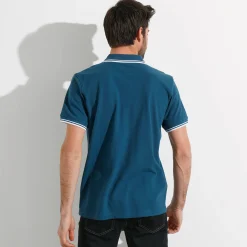 T-Shirt, Hemd En Polo<Blancheporte Effen polo in piquétricot met korte mouwen eendenblauw