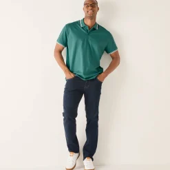 T-Shirt, Hemd En Polo<Blancheporte Effen polo in piquétricot met korte mouwen celadon