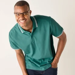 T-Shirt, Hemd En Polo<Blancheporte Effen polo in piquétricot met korte mouwen celadon